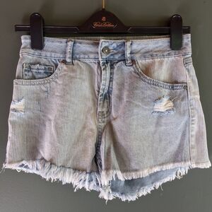 Rewash Women's Distressed Blue Jean Shorts